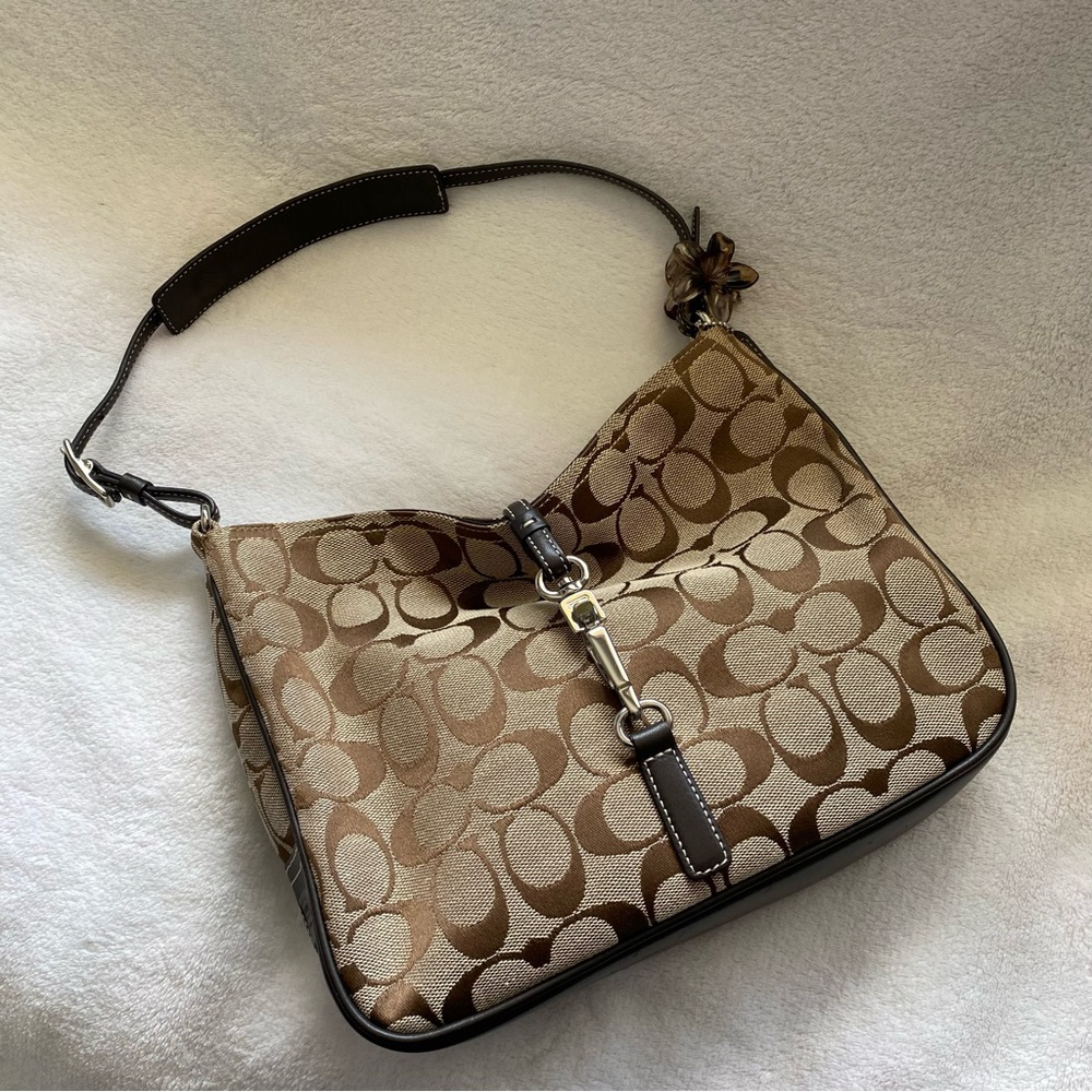 Y2K Coach Signature Clip Hobo Bag